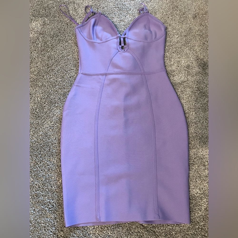 Mini purple dress